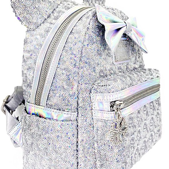 Disney Minnie Mouse Backpack Holographic Sequin - Picture 3 of 11